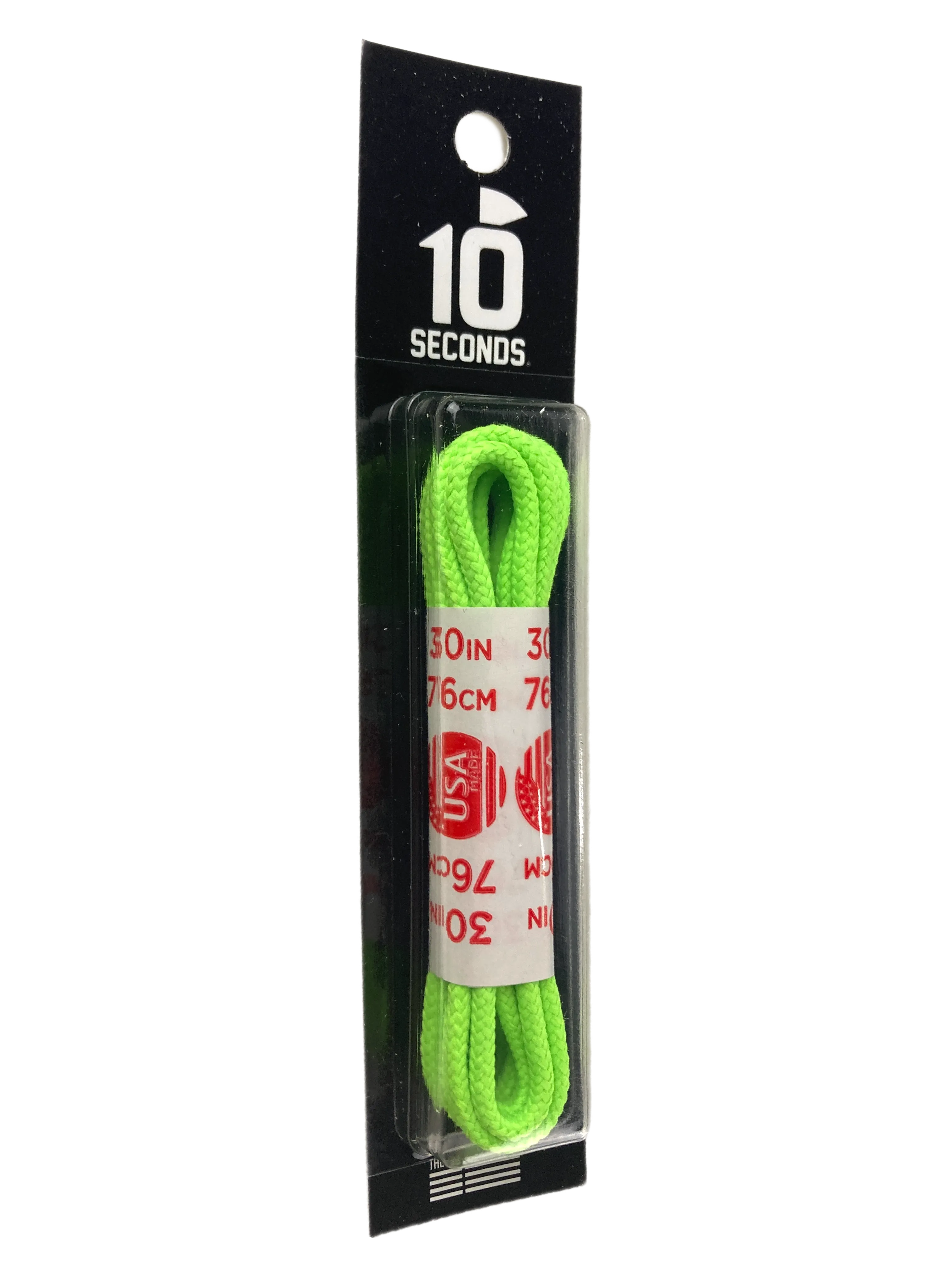 10 Seconds ® Round Dress Laces | Waxed Neon Green