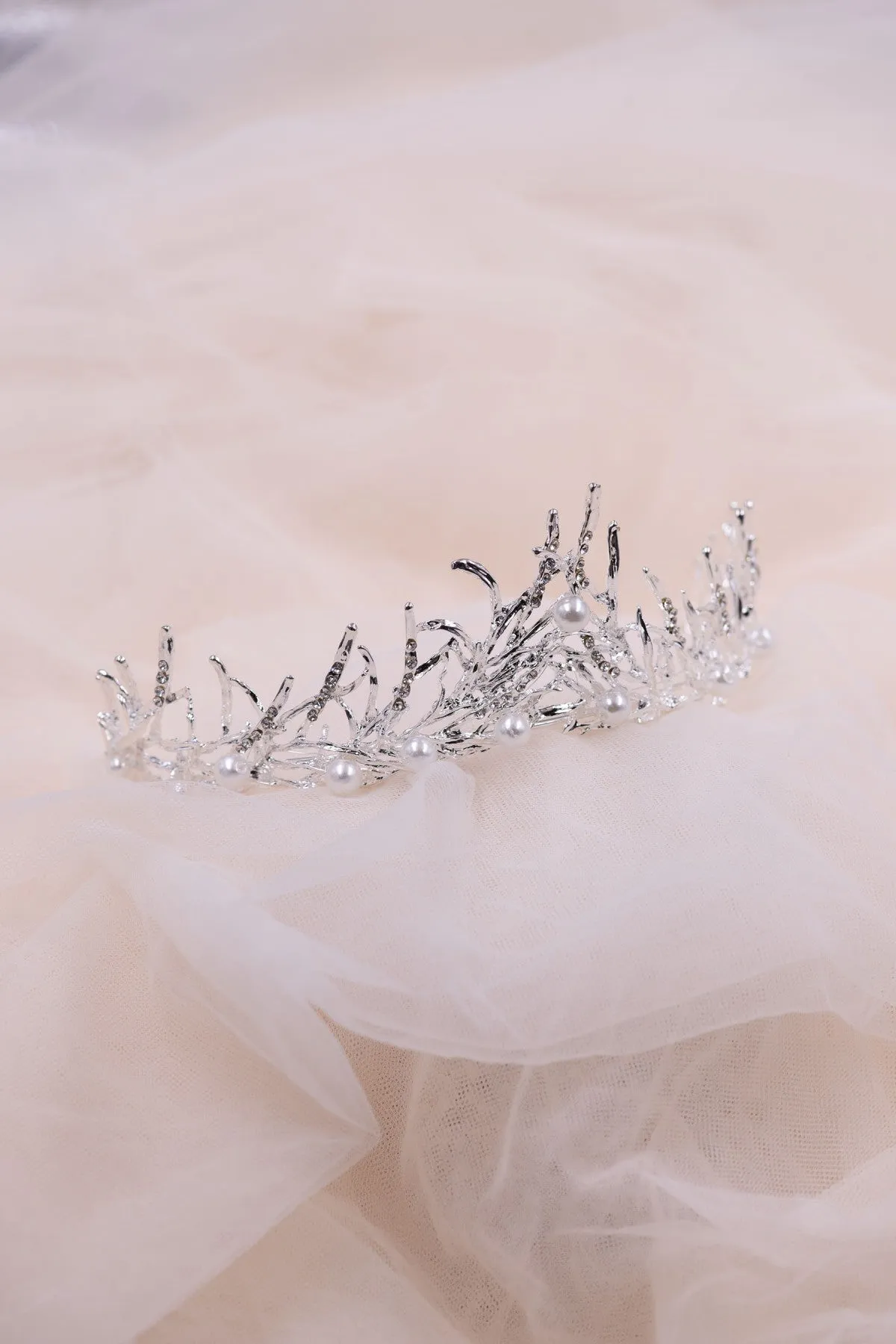 Adorable Silver Rhinestones Christmas Wedding Tiara