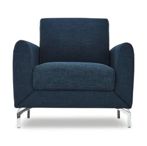 Amesbury 1 Seater Fabric Sofa For Living Room - Blue