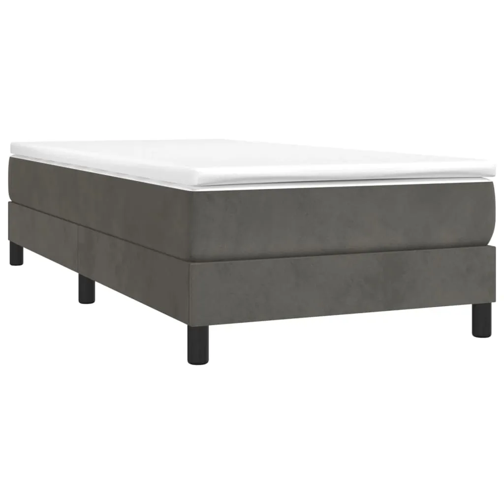 Bed Frame without Mattress Dark Grey Single Velvet (UK/IE/FI/NO only)