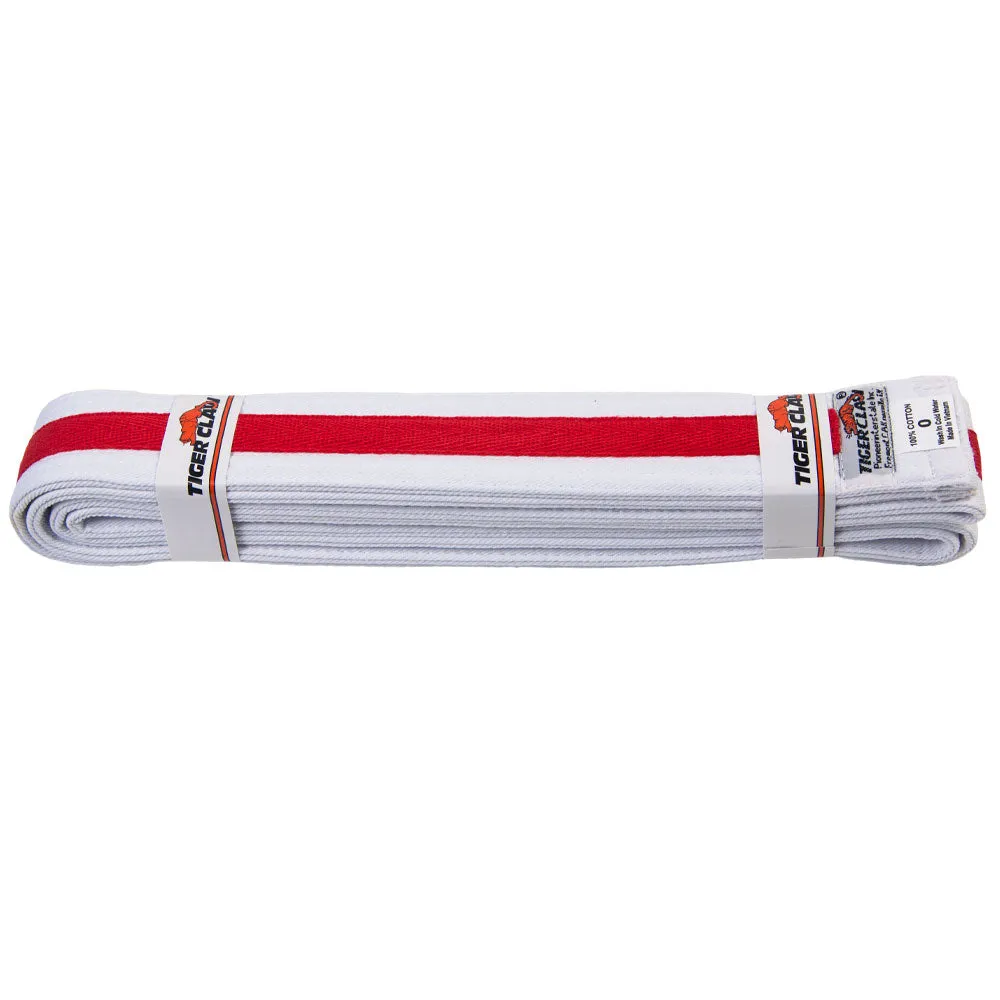 Belt - White w/ Red Stripe