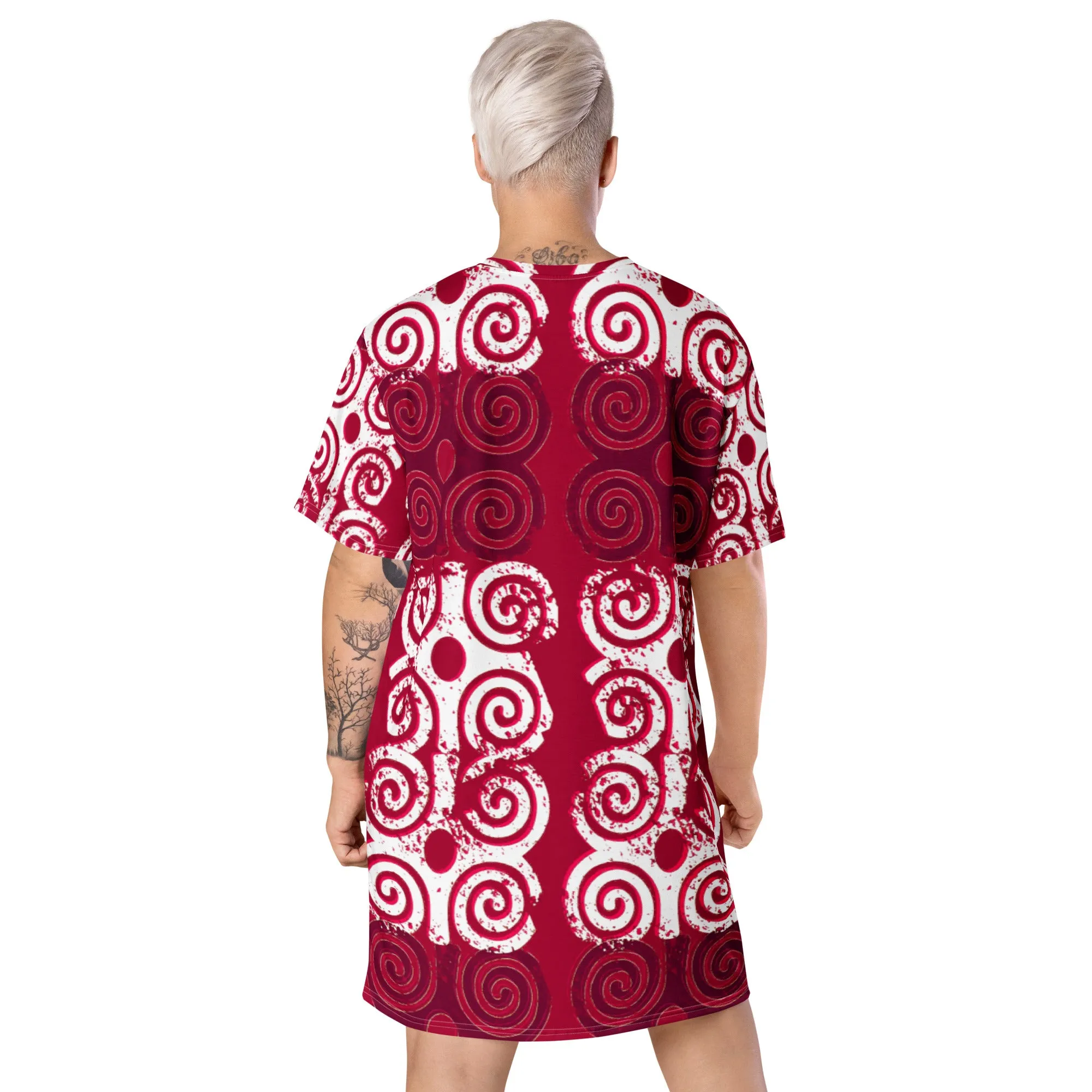 Bubalapa Spiral Batik T-shirt dress