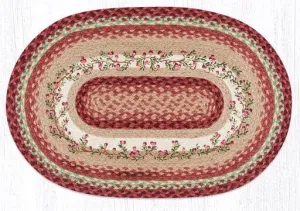 Cranberries Oval Braided Rug