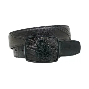 Cuadra BC281 MN Black Caiman Stitching Belt