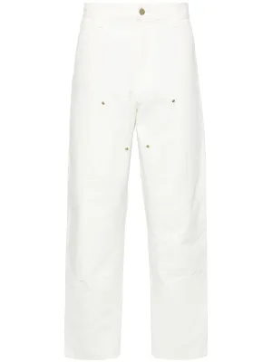 DOUBLE-KNEE ORGANIC-COTTON CANVAS TROUSERS