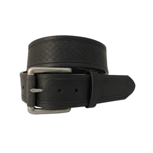 Gem Dandy Men's Black Diamond Pattern Belt