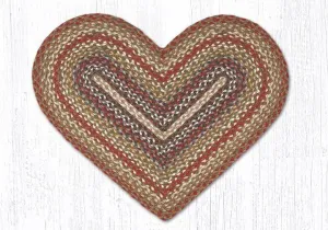 Honey, Vanilla, and Ginger Braided Rug - Heart