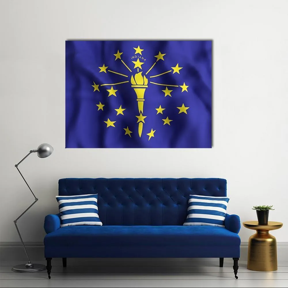 Indiana Flag Canvas Wall Art