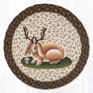 Jackalope Round Jute Placemat