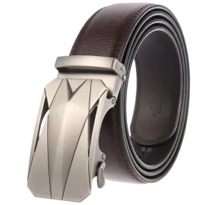 Men's Formal Daily Outdoor Automatic Buckle Leather Belt