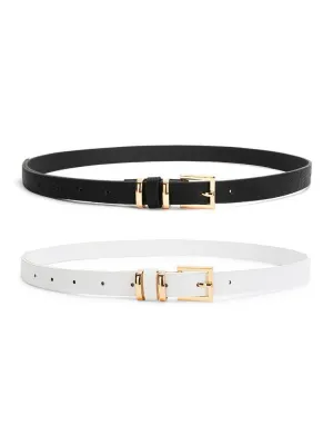 Metal Buckle Belt 2pcs