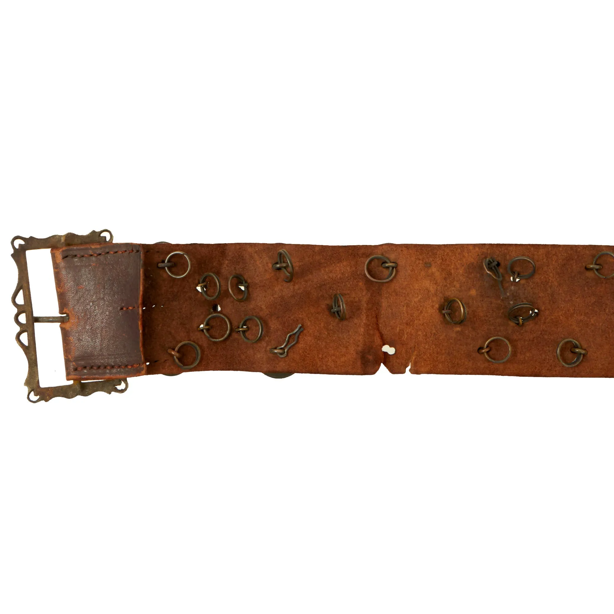 Original U.S. Spanish-American War Hate Belt Made with 44 U.S., Cuban, & Spanish Buttons