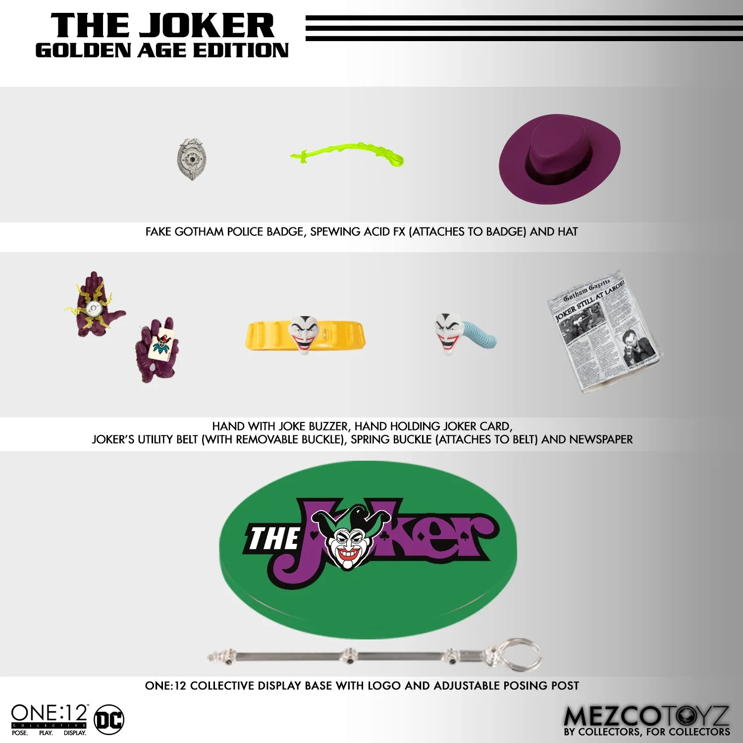 **Pre Order**Mezco One 12 Golden Age Joker Action Figure