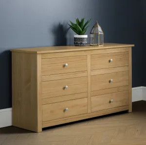 Radley 6 Drawer Chest - Waxed Pine