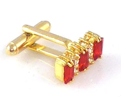 Red Garnet Ruby Charming Cufflinks