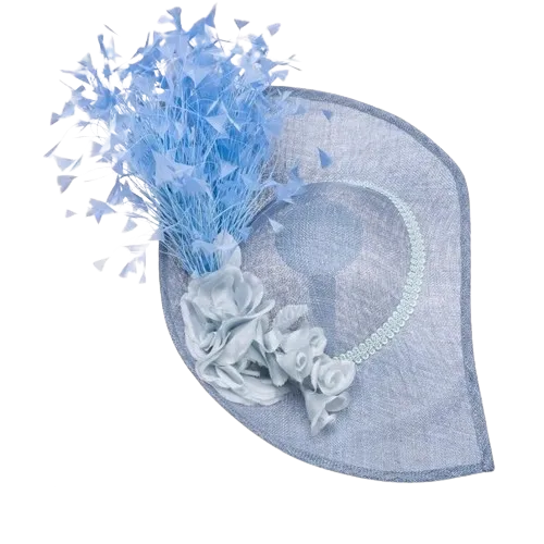 Sanchi | Flowers and Feathers Sinamay Fascinator