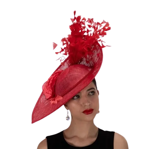 Sanchi | Flowers and Feathers Sinamay Fascinator