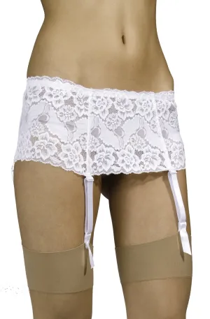 Silky Wide Lace 4 Strap Suspender Belt SIZE SMALL