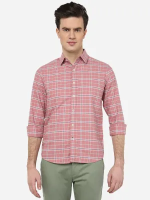 Slate Rose Checked Slim Fit Casual Shirt | Greenfibre