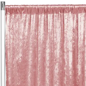 Velvet 10ft H x 52" W Drape/Backdrop Curtain Panel - Dusty Rose/Mauve