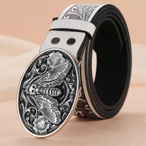 Women's Dead Moth Relief Western Leather Belt