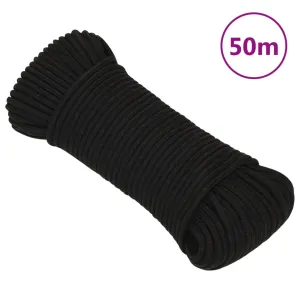 Work Rope Black 4 mm 50 m Polyester