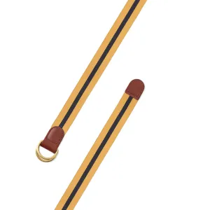 Yellow & Navy Belgian Surcingle D-Ring Belt